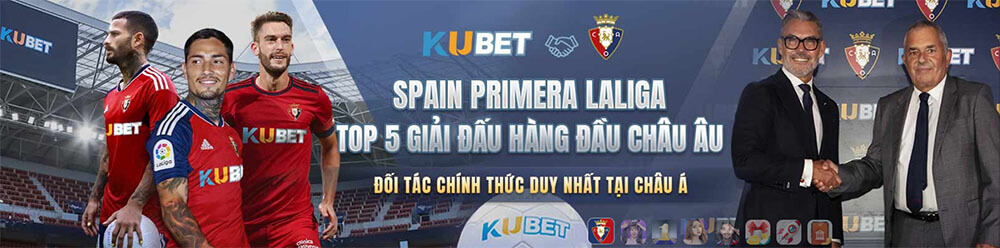 Kubet đang là nhà tài trợ cho CLB Osasuna của La Liga